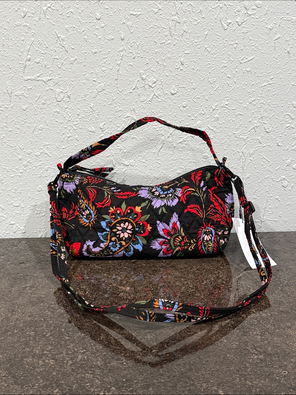 Vera Bradley Mini Slouchy Bucket Crossbody Venetian Paisley NWT